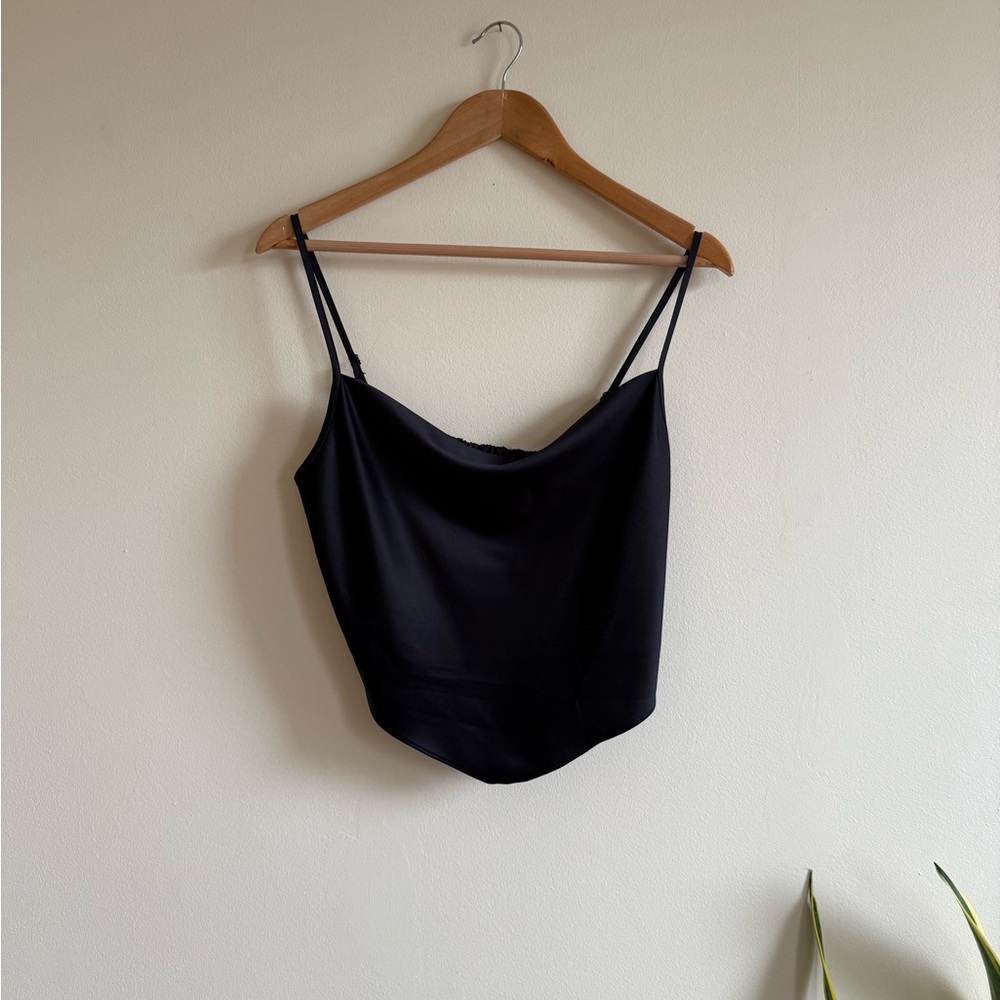 Topshop Silky Black Crop top
